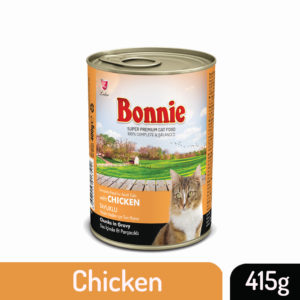 Bonnie Cat Can - Chicken Chunks in Gravy (415g)