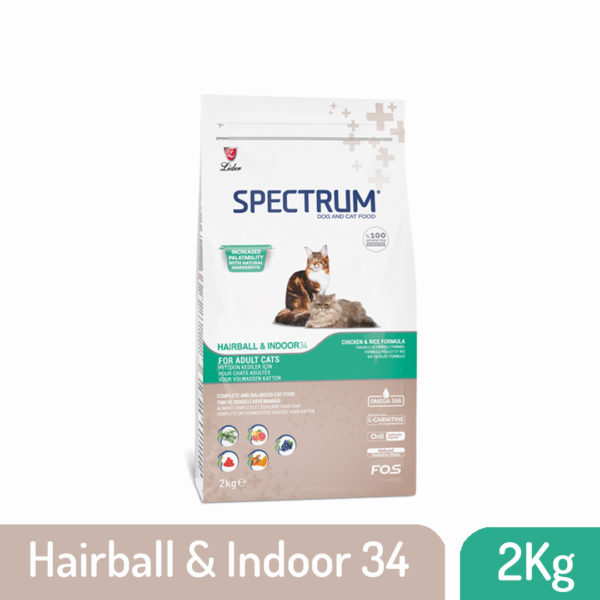 Spectrum Premium Hairball34 Cat Food - Chicken Formula (2kg)
