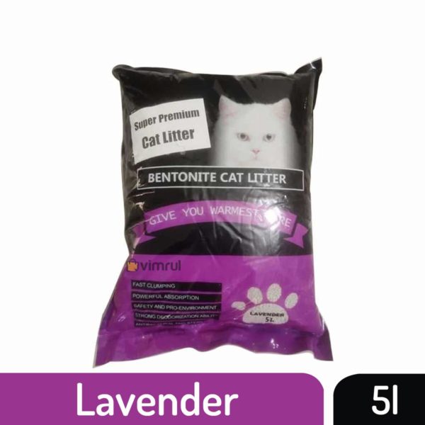 Bentonite Fast Clumping Cat Litter - Lavender (5L)